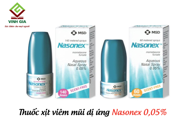 Thuốc xịt Nasonex 0,05% chữa viêm mũi dị ứng Thuốc xịt Nasonex 0,05% chữa viêm mũi dị ứng