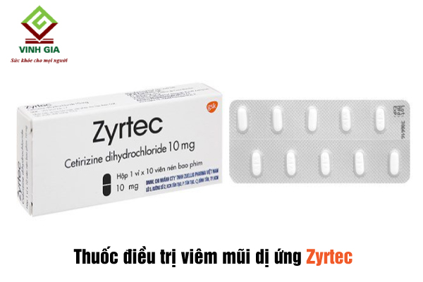 Viên uống Zyrtec điều trị viêm mũi dị ứng