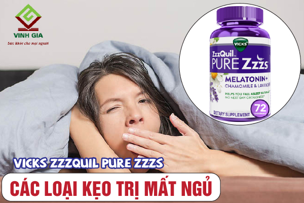 Kẹo ngậm trị mất ngủ Vicks ZzzQuil Pure Zzzs Kẹo ngậm trị mất ngủ Vicks ZzzQuil Pure Zzzs
