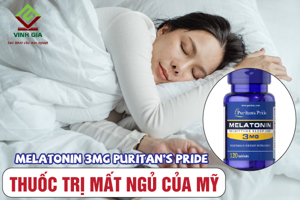 Viên uống chữa mất ngủ Melatonin 3mg Puritan’s Pride của Mỹ Viên uống chữa mất ngủ Melatonin 3mg Puritan’s Pride của Mỹ