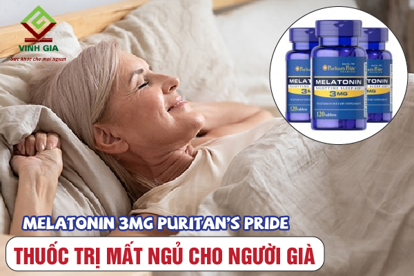 Viên uống Melatonin 3mg Puritan’s Pride hỗ trợ điều trị mất ngủ cho người già Viên uống Melatonin 3mg Puritan’s Pride hỗ trợ điều trị mất ngủ cho người già