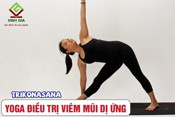 Bài tập yoga chữa viêm mũi dị ứng với tư thế tam giác