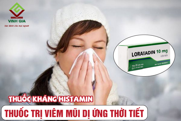 Bị viêm mũi dị ứng thời tiết có thể dùng các loại thuốc kháng histamin