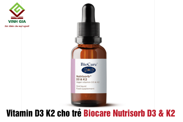 Bổ sung Biocare Nutrisorb D3 & K2 cho trẻ giúp ngừa còi xương Bổ sung Biocare Nutrisorb D3 & K2 cho trẻ giúp ngừa còi xương