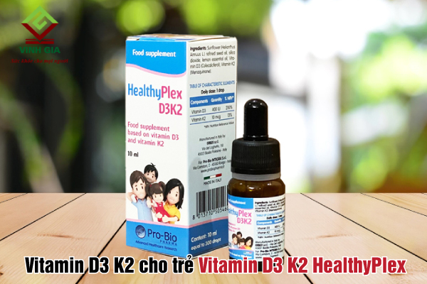 Bổ sung MK7 cho trẻ bằng sản phẩm Vitamin D3 K2 HealthyPlex