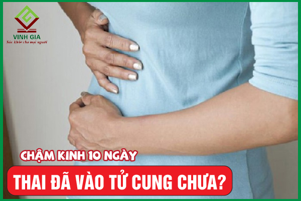 GIẢI ĐÁP: Chậm kinh 10 ngày thai đã vào tử cung chưa?