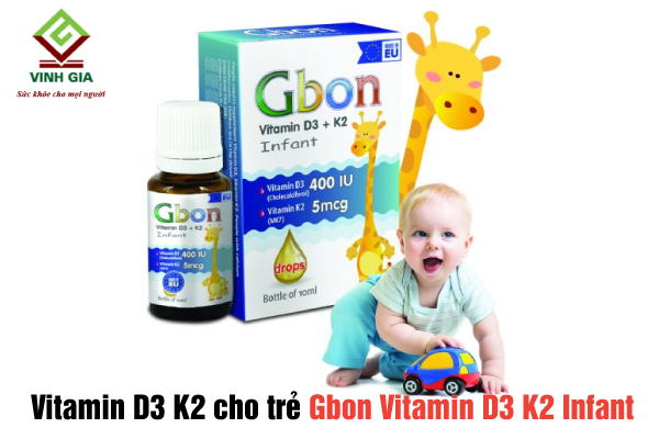 Gbon Vitamin D3 K2 Infant tăng cường hệ miễn dịch, tăng chiều cao hiệu quả Gbon Vitamin D3 K2 Infant tăng cường hệ miễn dịch, tăng chiều cao hiệu quả