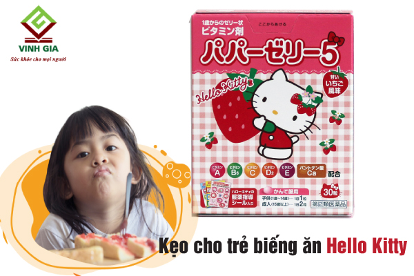 Sản phẩm kẹo biếng ăn Hello Kitty Nhật Bản kích thích bé ăn ngon