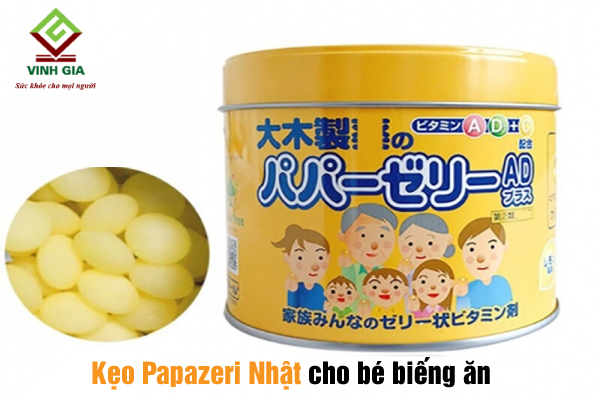 Sản phẩm kẹo bổ cho trẻ biếng ăn của Nhật Papazeri