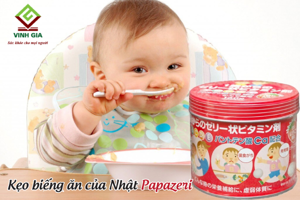 Sản phẩm kẹo cho trẻ biếng ăn của Nhật Papazeri