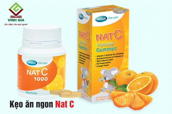 Sản phẩm kẹo dẻo biếng ăn Nat C giúp tăng cường hấp thu dinh dưỡng Sản phẩm kẹo dẻo biếng ăn Nat C giúp tăng cường hấp thu dinh dưỡng