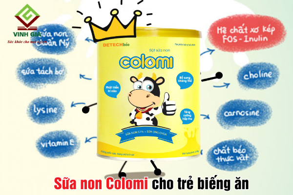 Sữa non Colomi giúp bổ sung dinh dưỡng cho bé biếng ăn Sữa non Colomi giúp bổ sung dinh dưỡng cho bé biếng ăn