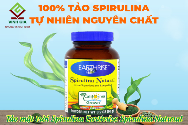 Tảo mặt trời Spirulina Earthrise Spirulina Natural giúp bé ăn ngon miệng Tảo mặt trời Spirulina Earthrise Spirulina Natural giúp bé ăn ngon miệng