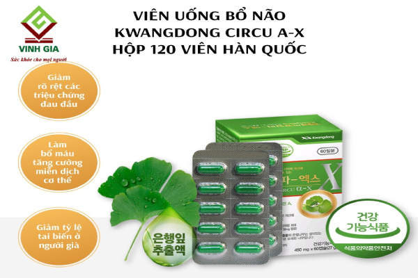 Viên uống chữa rối loạn tiền đình Kwangdong Circu Hàn Quốc Viên uống chữa rối loạn tiền đình Kwangdong Circu Hàn Quốc