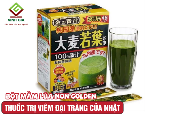 Bột mầm lúa non Golden của Nhật Bản tốt cho người bị viêm đại tràng Bột mầm lúa non Golden của Nhật Bản tốt cho người bị viêm đại tràng