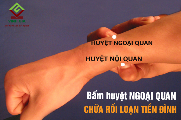 Hướng dẫn bấm huyệt Ngoại quan để trị chứng chóng mặt Hướng dẫn bấm huyệt Ngoại quan để trị chứng chóng mặt