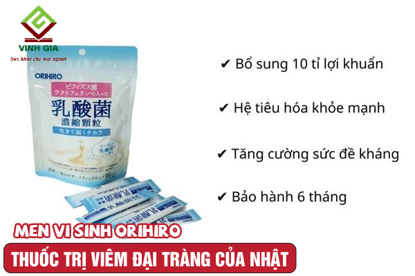 Men vi sinh Orihiro Nhật Bản hỗ trợ tiêu hóa cho người bị viêm đại tràng Men vi sinh Orihiro Nhật Bản hỗ trợ tiêu hóa cho người bị viêm đại tràng