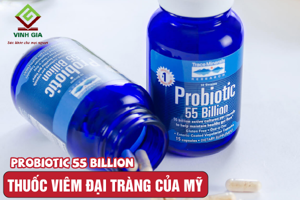 Men vi sinh Probiotic 55 Billion của Mỹ hỗ trợ bệnh viêm đại tràng rất tốt