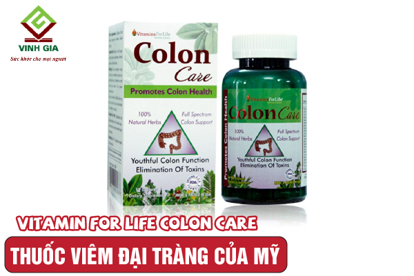 Viên uống cho người bị viêm đại tràng của Mỹ Vitamin For Life Colon Care Viên uống cho người bị viêm đại tràng của Mỹ Vitamin For Life Colon Care
