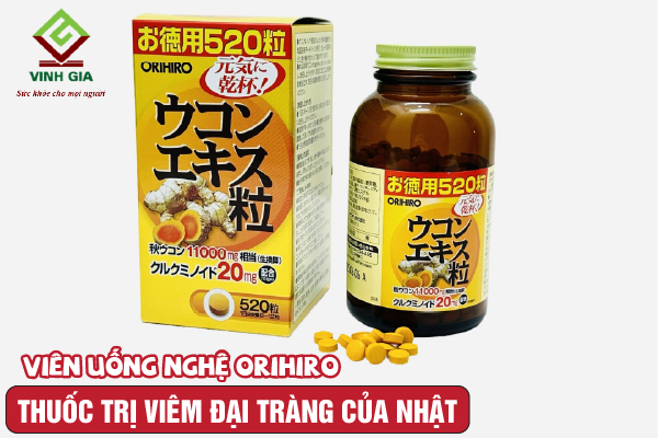 Viên uống nghệ Orihiro hỗ trợ cho người bệnh viêm đại tràng của Nhật Bản
