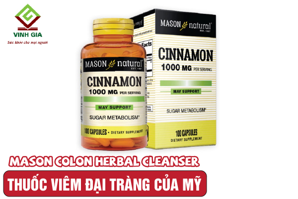 Viên uống viêm đại tràng của Mỹ Mason Colon Herbal Cleanser Viên uống viêm đại tràng của Mỹ Mason Colon Herbal Cleanser