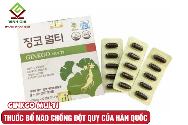 Thuốc Bổ Não Ginkgo Multi Hàn Quốc Chống Đột Quỵ Thuốc Bổ Não Ginkgo Multi Hàn Quốc Chống Đột Quỵ
