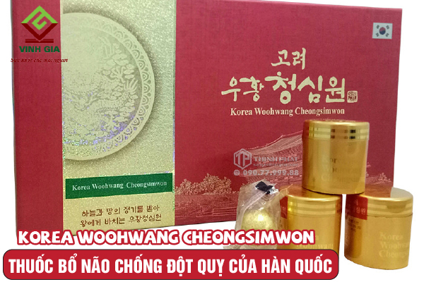 Thuốc bổ não Hàn Quốc Korea Woohwang Cheongsimwon Chống Đột Quỵ Thuốc bổ não Hàn Quốc Korea Woohwang Cheongsimwon Chống Đột Quỵ