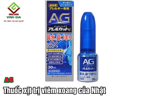 AG thuốc xịt viêm xoang của Nhật rất nổi tiếng tại Việt Nam