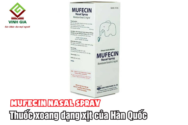 Mufecin Nasal Spray thuốc đặc trị viêm xoang Hàn Quốc dạng xịt