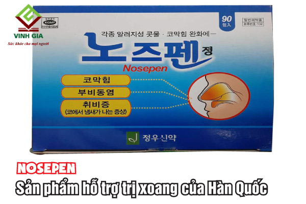 Nosepen sản phẩm giúp hỗ trợ điều trị viêm xoang của Hàn
