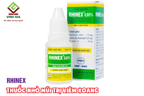 Rhinex thuốc nhỏ mũi chữa viêm xoang cấp và mãn tính