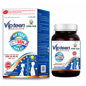 Vipteen Vinh Gia (Lọ 60 viên) – Phát triển chiều cao và hỗ trợ hạn chế nguy cơ còi xương, thấp còi ở trẻ
