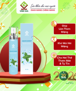 AquaCleanUp - Giúp Làm Thơm Miệng, Khử Mùi Hôi Miệng - Lọ 20ml