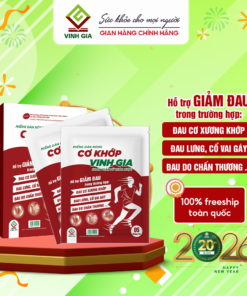 Miếng dán nóng CƠ KHỚP VINH GIA Hộp 10 Miếng