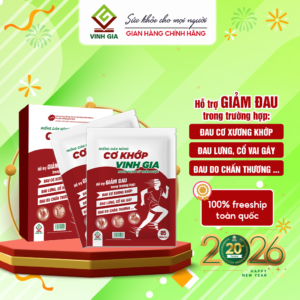 Miếng dán nóng CƠ KHỚP VINH GIA Hộp 10 Miếng
